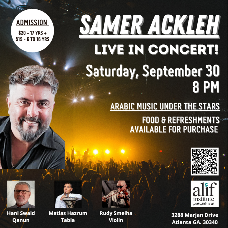 9/30 - Samer Ackleh Live in Concert