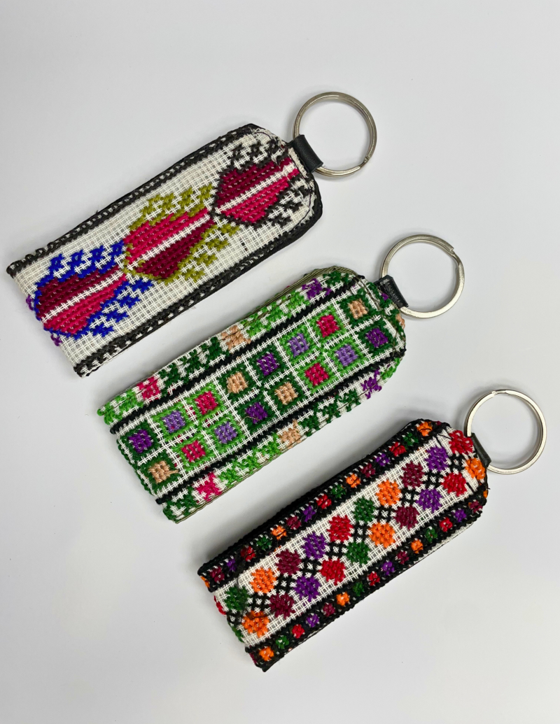 Handmade Palestinian Tatreez (embroidery) Keychain